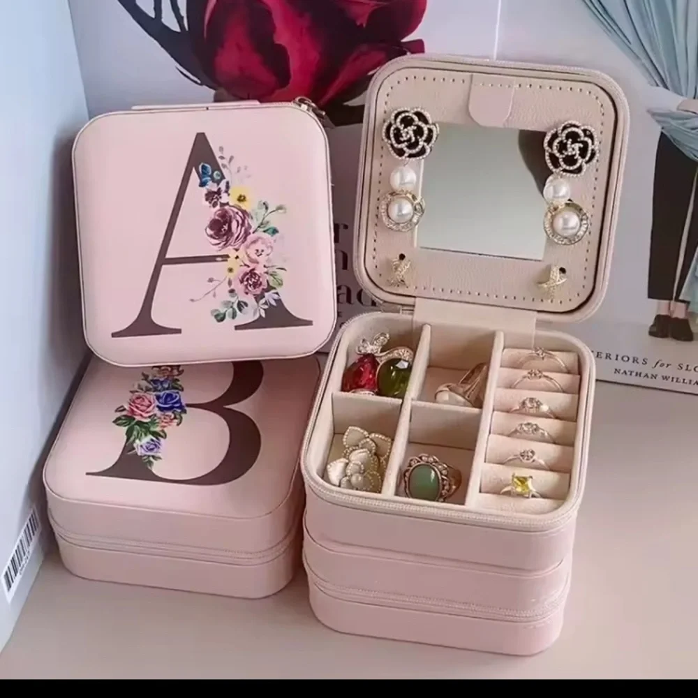 Floral Initial Jewelry Box - Picture 1 of 3